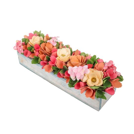 16" Multicolor Spring Floral Window Box
